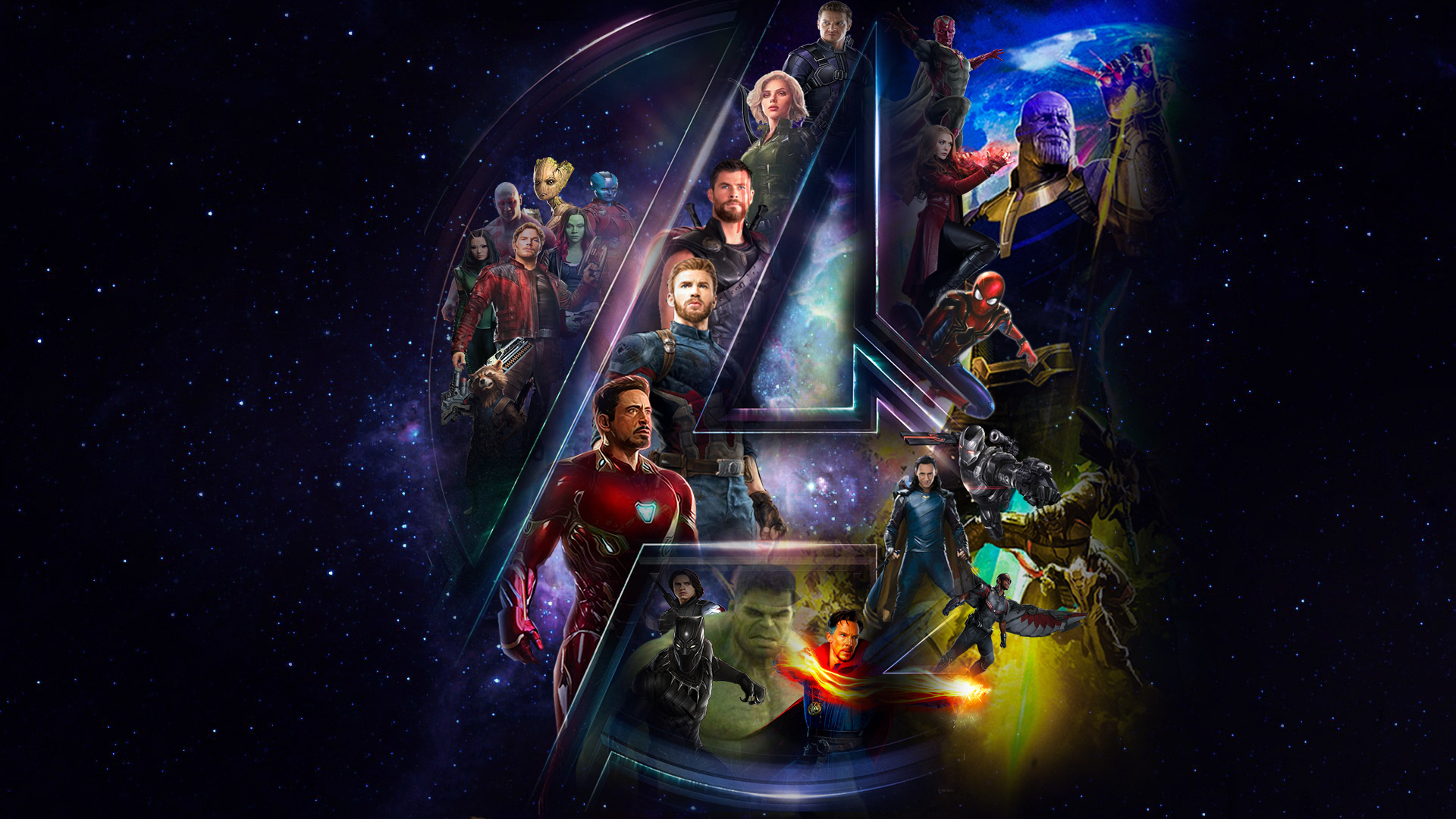 Avengers Infinty War Star Cast And Logo Wallpaper HD Movies 4k