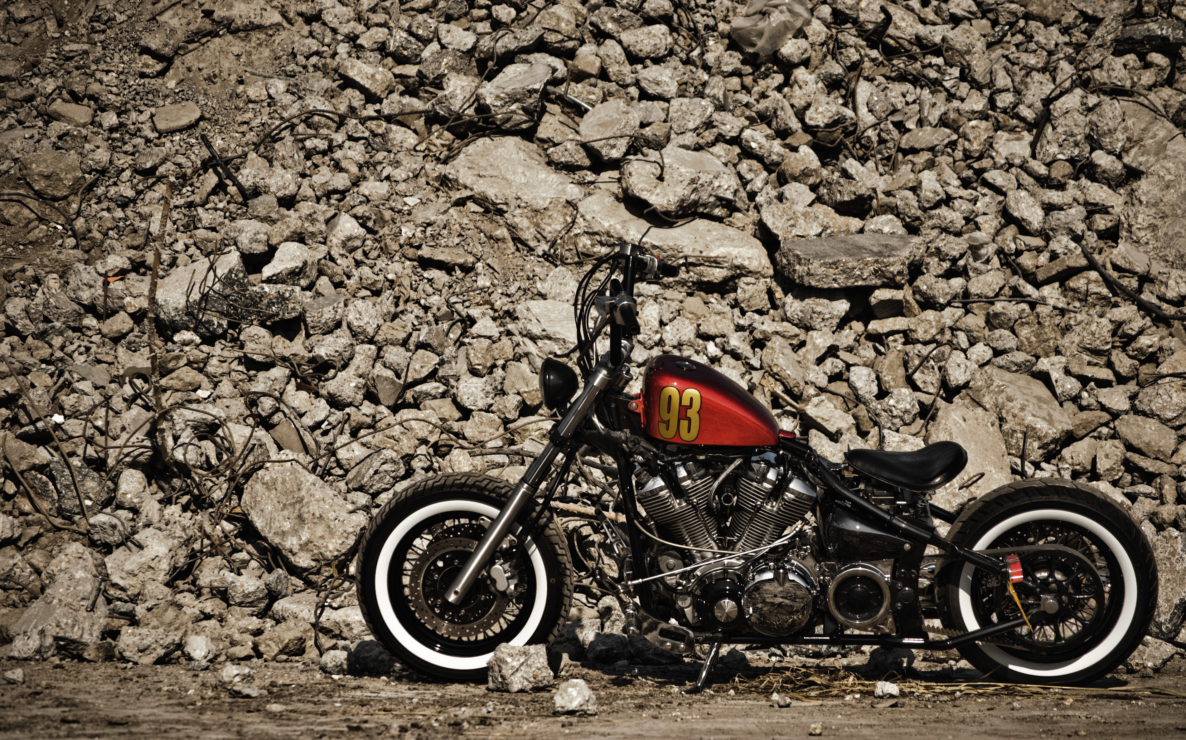 Xv1600 Bobber Motorcycle Bike Design Stones Wallpaper Photos