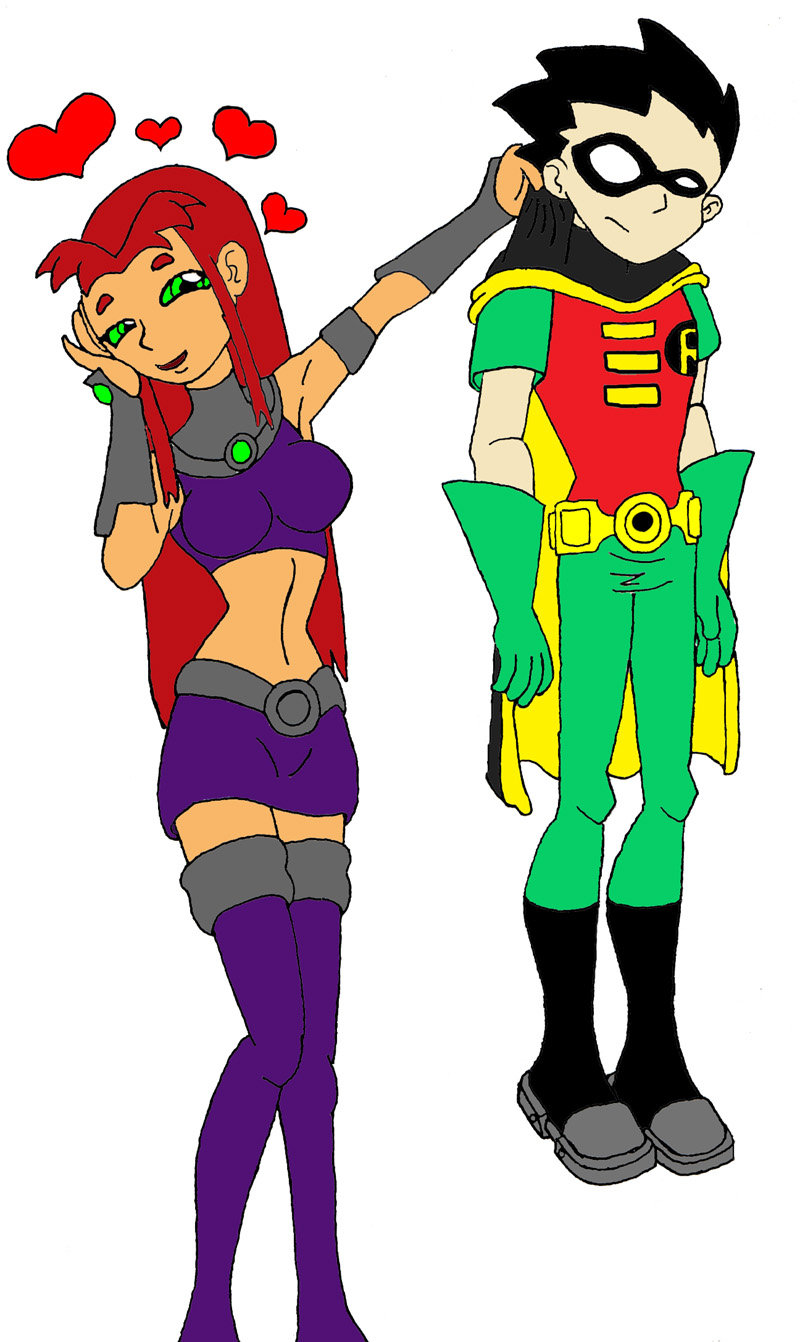 Robin And Starfire By Aslan1