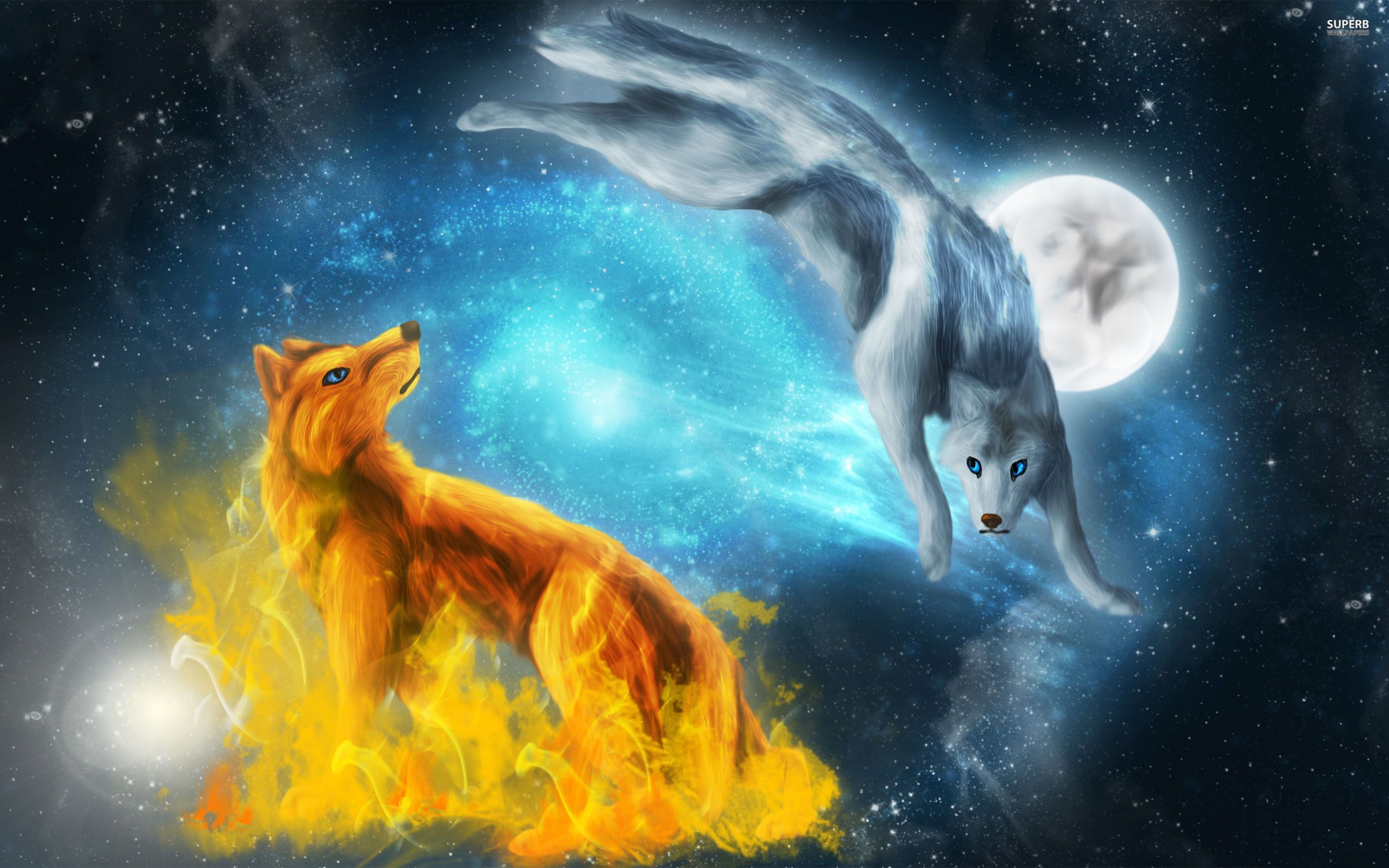 Fantasy Wolf Wallpaper Wolves Ice
