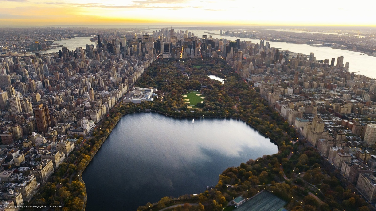 Wallpaper New York Central Park Pond Desktop