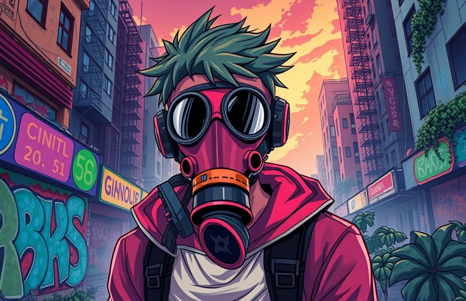Anime Gas Mask Wallpaper
