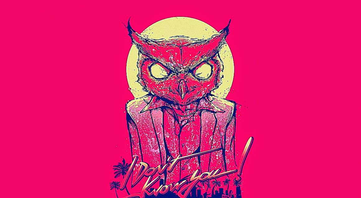 Wallpaper Hotline Miami Rasmus Art Mask Owl