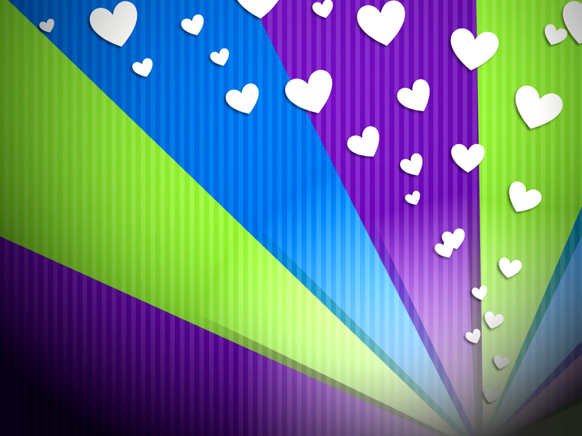 Rainbow Hearts Colorful Background Pixel Popular