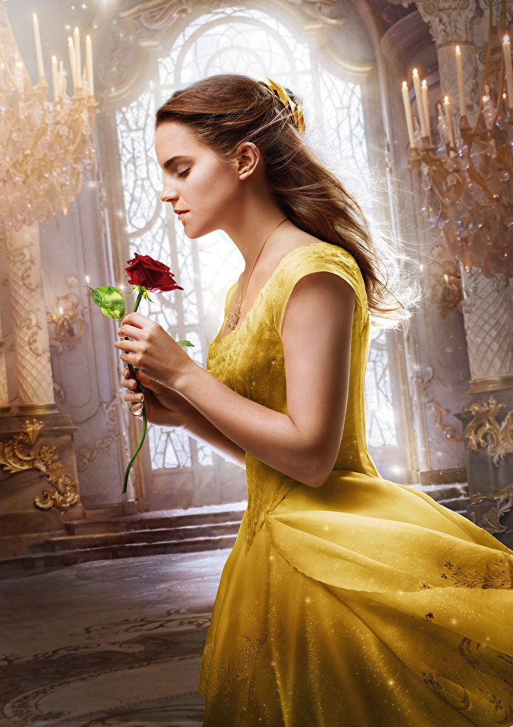Image Beauty And The Beast Emma Watson Girls Roses Movies