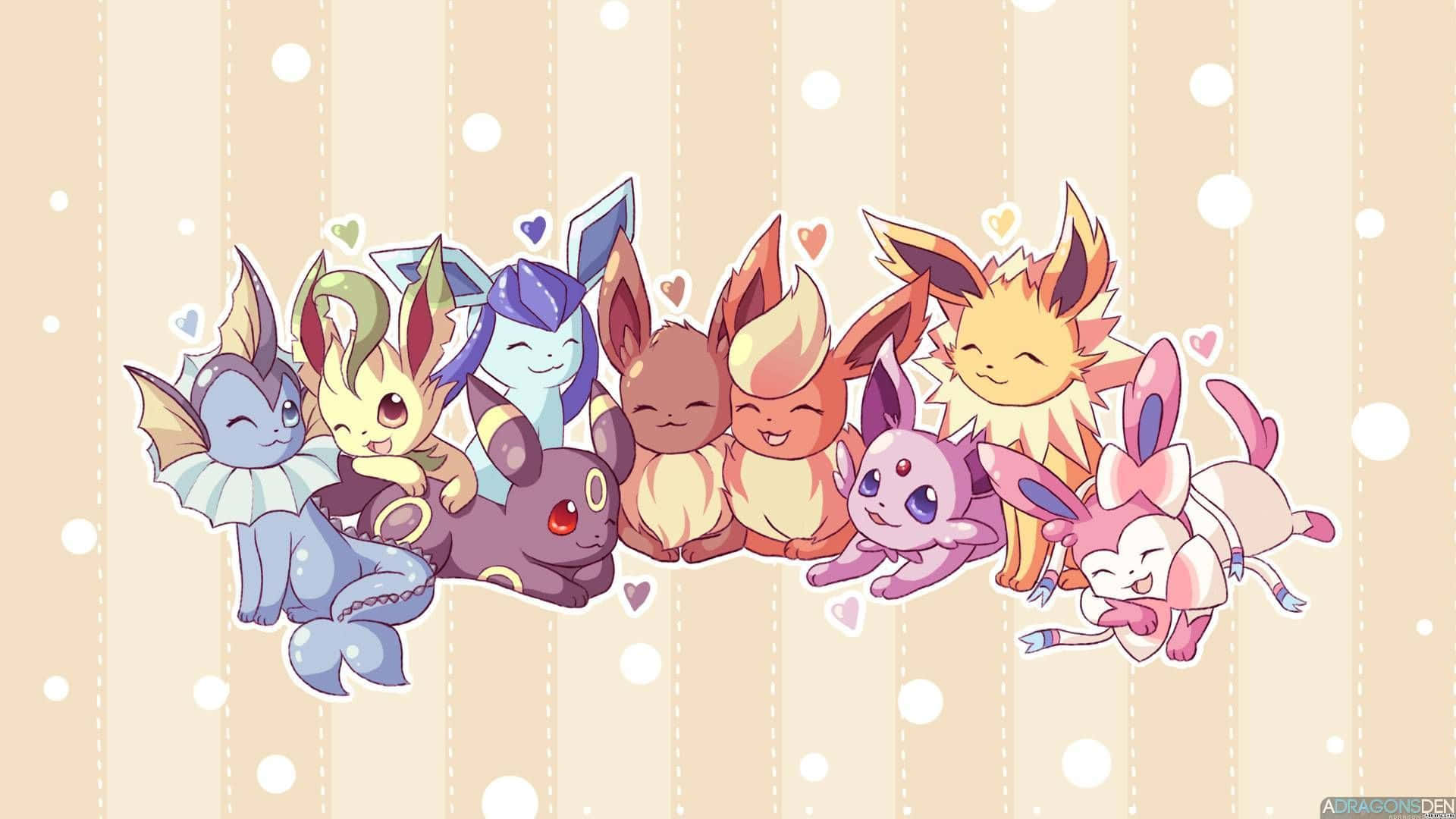 Cute Pikachu And Eevee Wallpaper