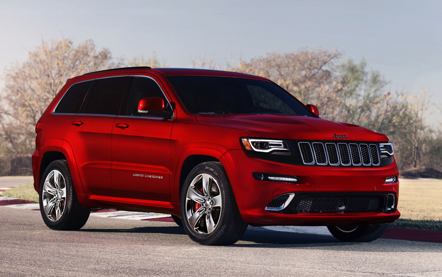 Jeep Grand Cherokee Srt Red Color Photo Picture Image HD Wallpaper