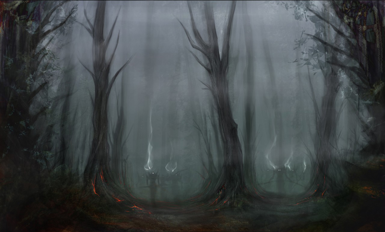 Scary Forest Background Wallpaper HD Desktop
