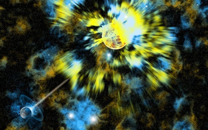 Big Bang Explosion Nebulae Space Galaxies HD Desktop