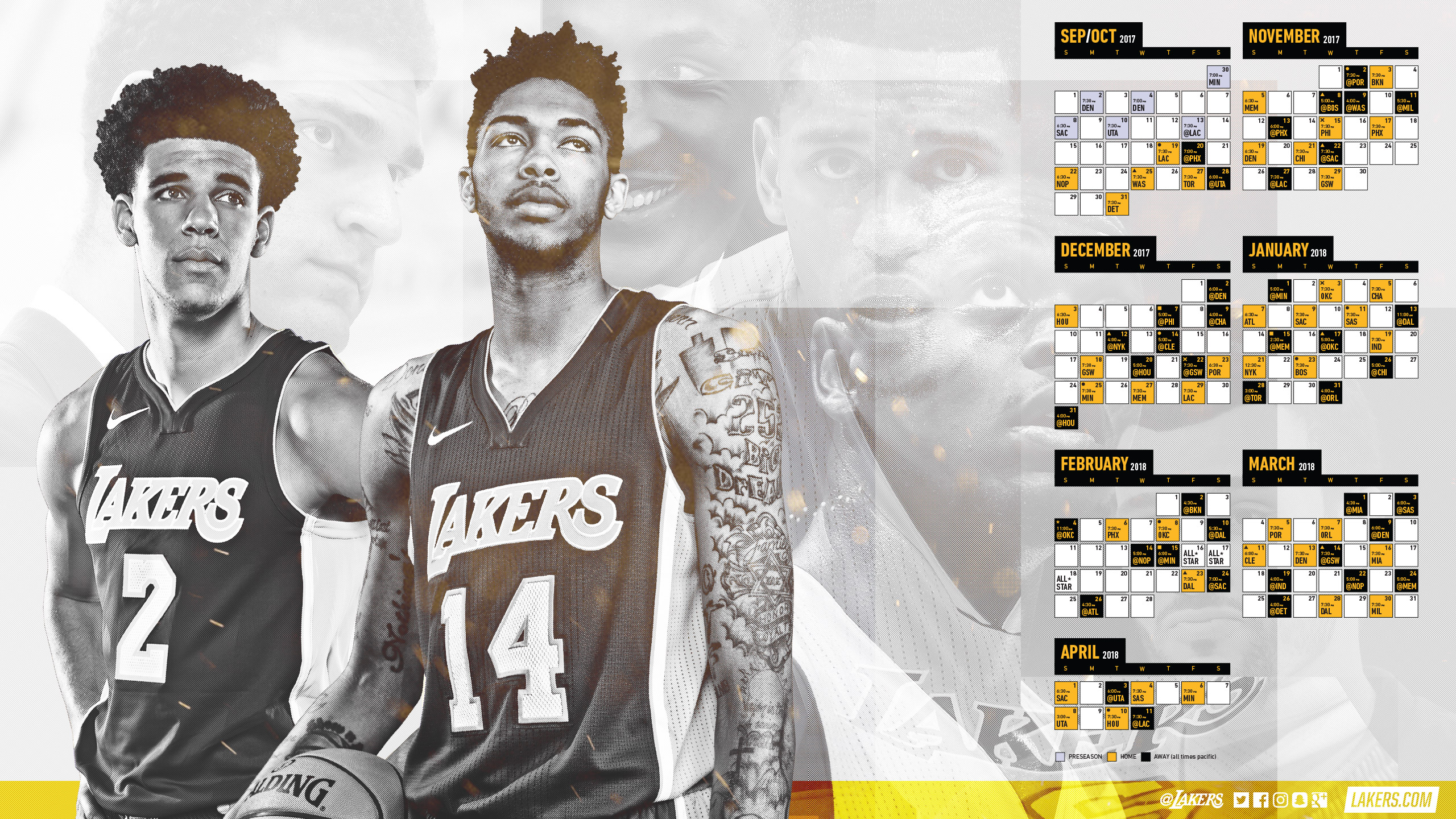 Lakers Publican El Calendario De La Temporada Regular