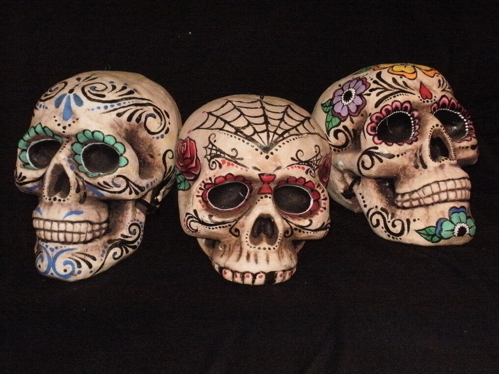 Day Of The Dead Skulls By Airangale