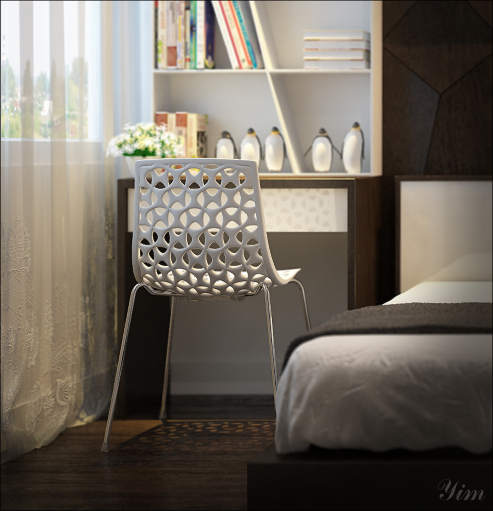 Crochet Chair1 Warm And Cozy Rooms Rendered By Yim Lee Wallpaper