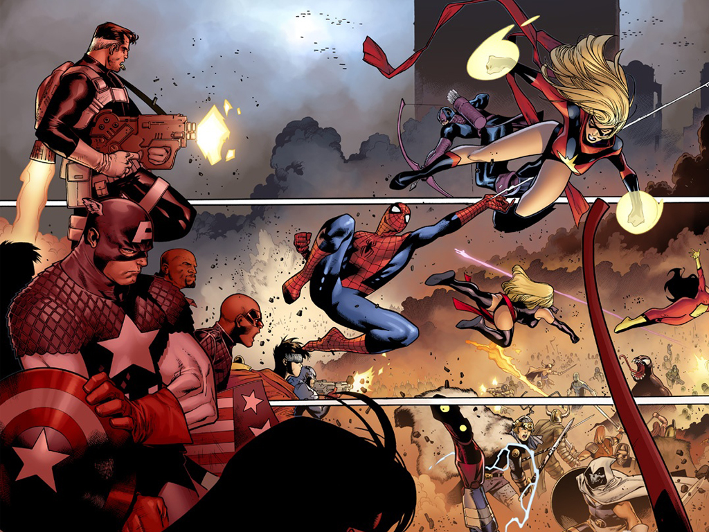Spider Man Captain America Marvel Ics Ms Nick Fury HD Wallpaper