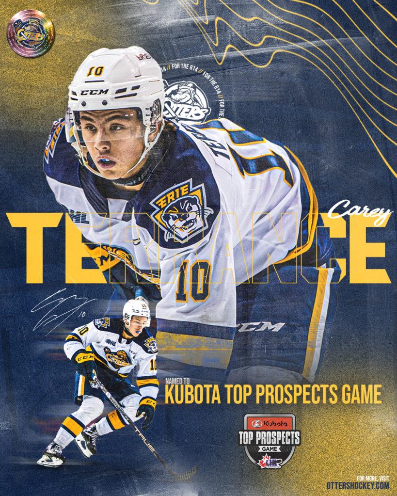 Terrance Named To Chl Nhl Top Prospects Game Erie Otters