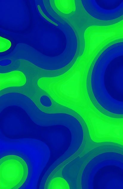 Blue And Neon Green Wallpaper