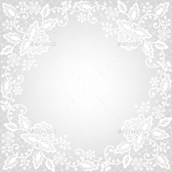 Graphicriver White Lace On Gray Background