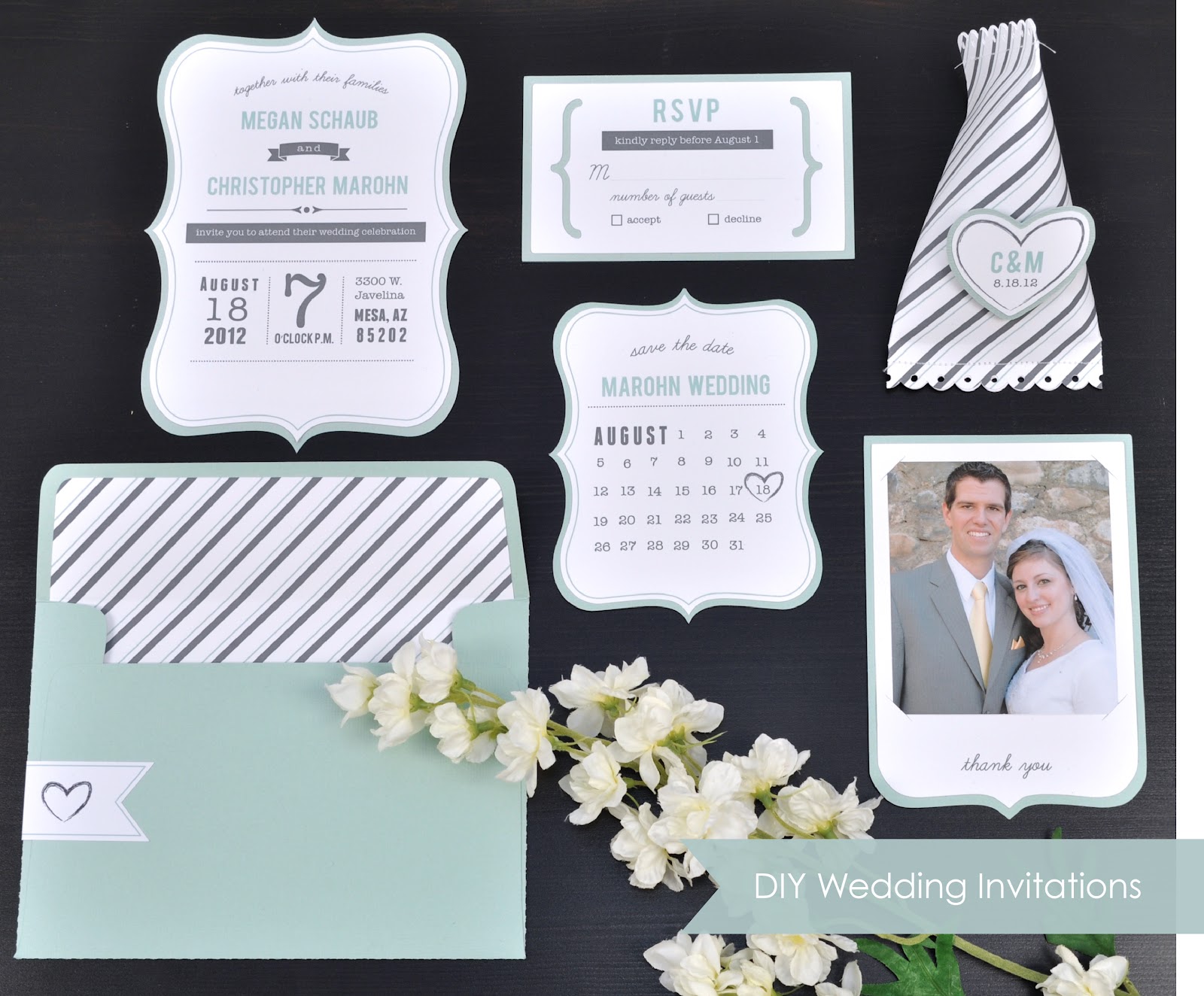 Free Download Unique Diy Wedding Invitations 5546