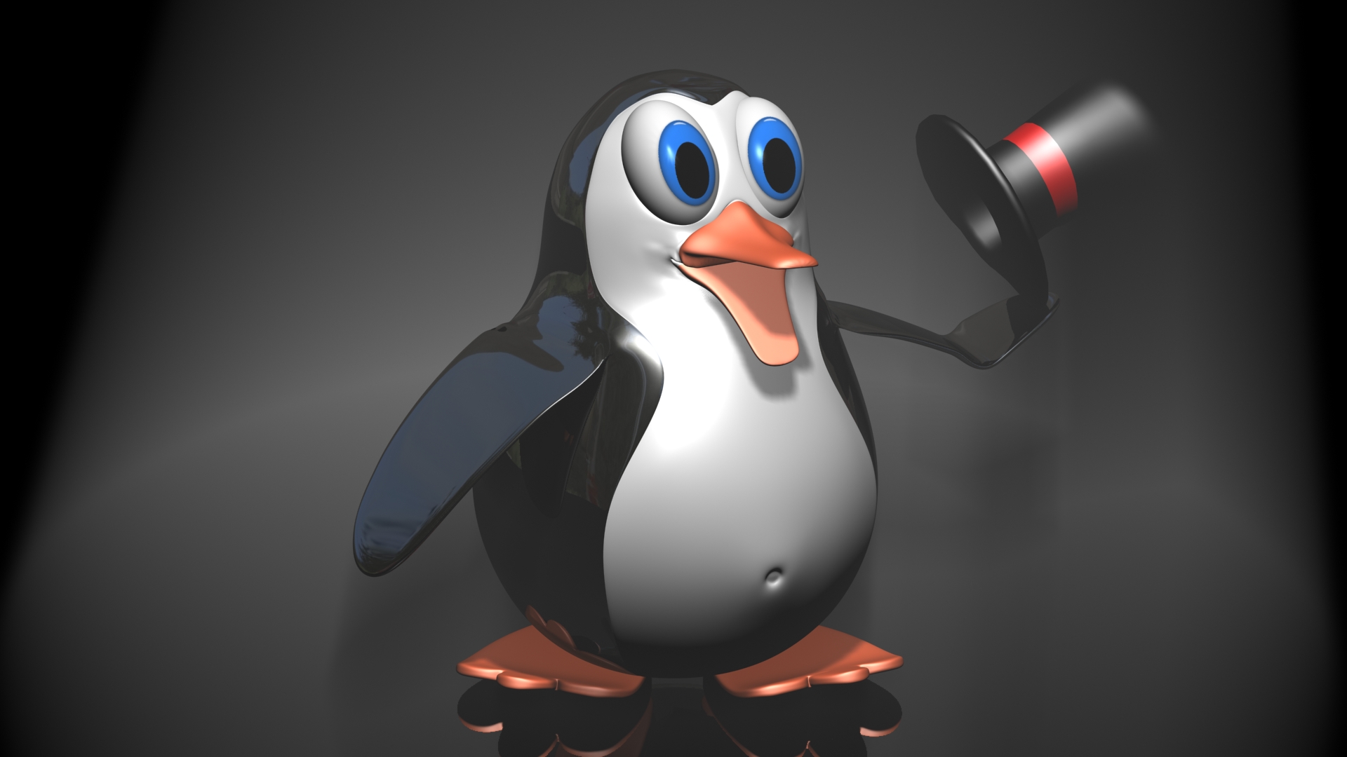 Animated Penguin Wallpaper