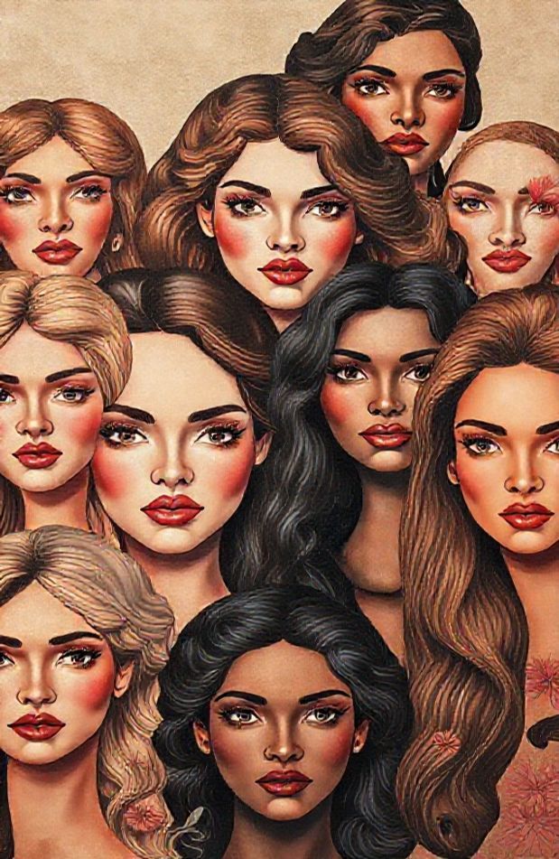 Beautiful Women Faces Wallpaper