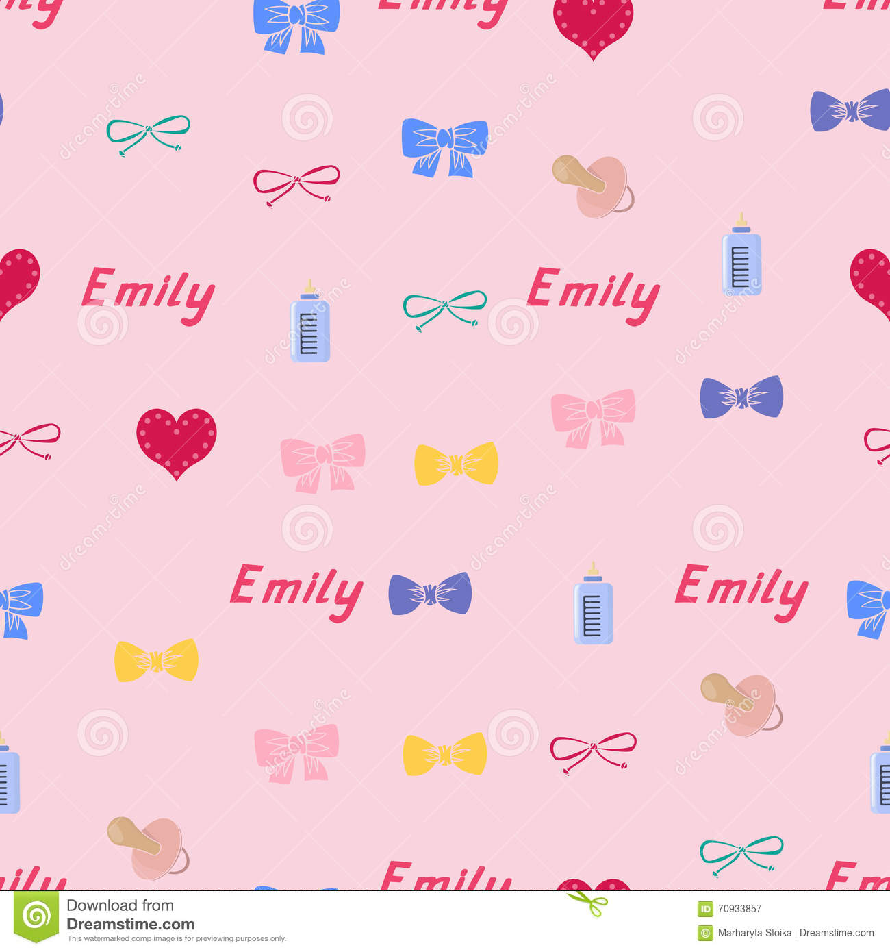 Seamless Background Pattern Name Emily Of The Newborn Illustration