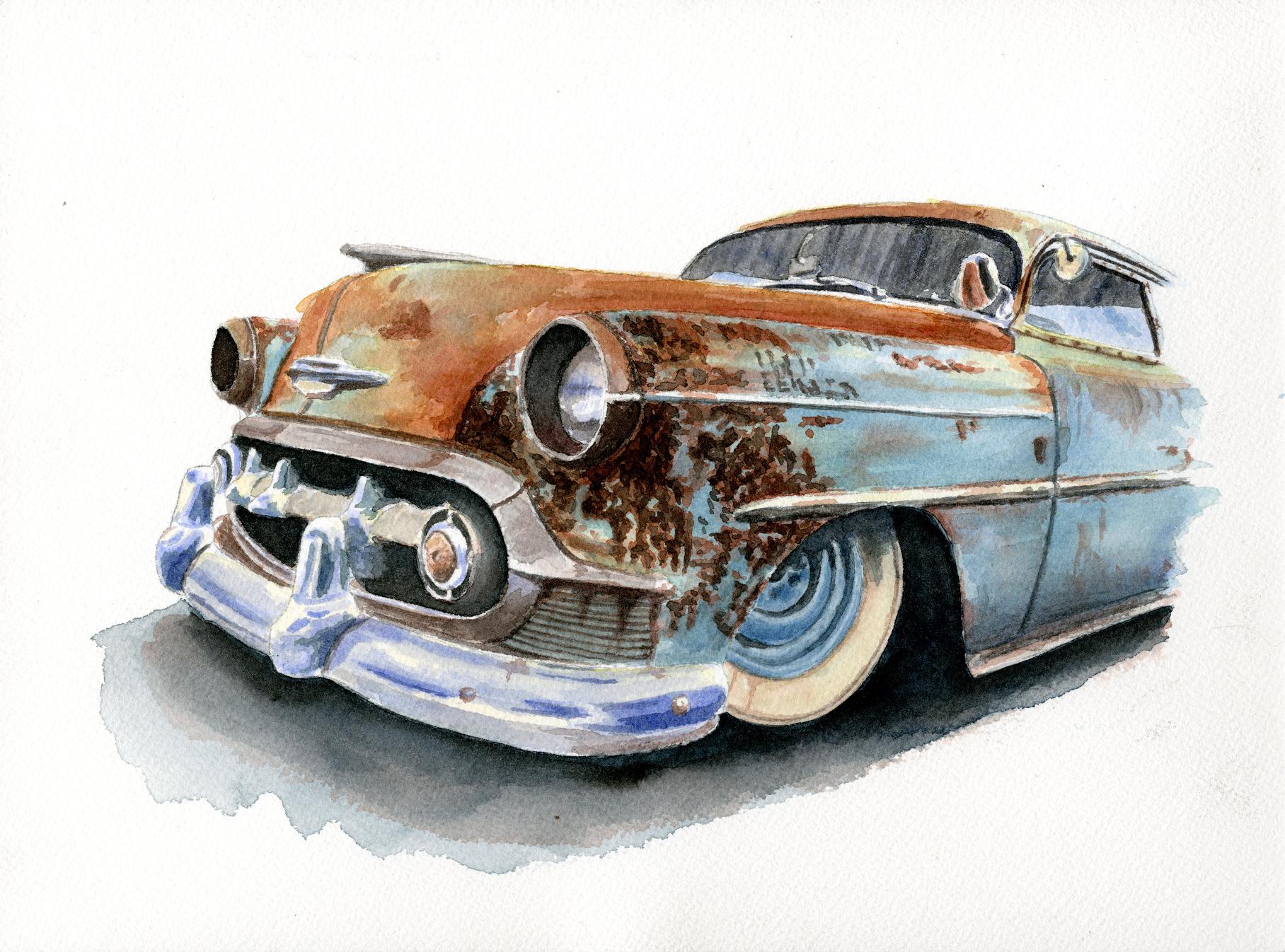 Hot Rod Art Painting Car