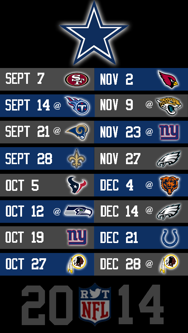 Print Dallas Cowboys Schedule Online Calendar Site