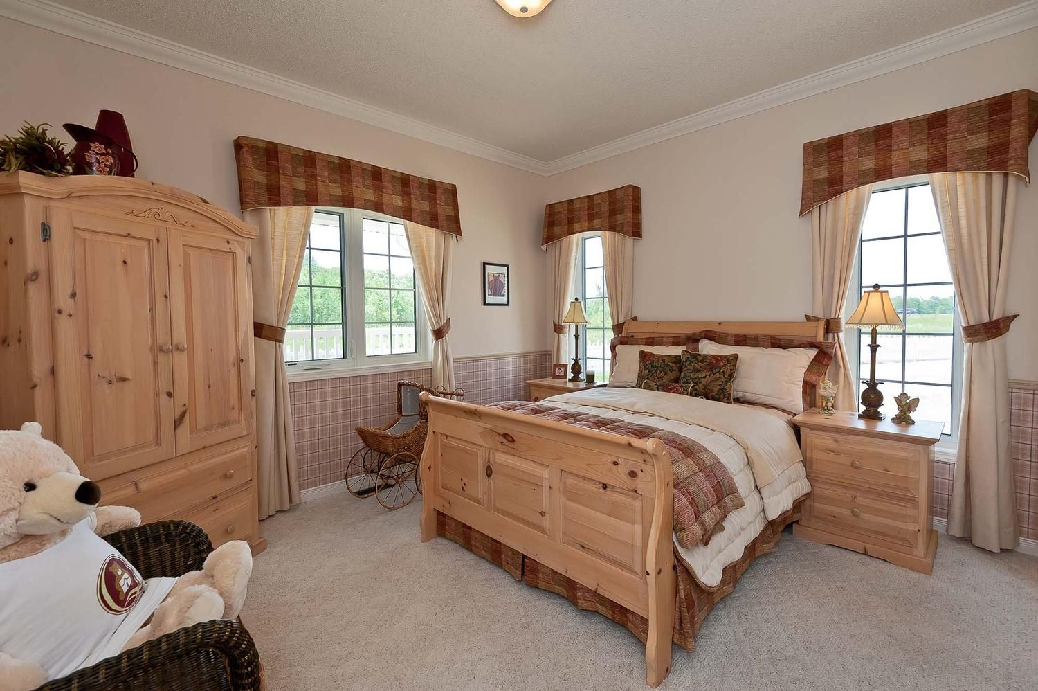 The Rosedale Guest Bedroom Drapery Carpet Pine Furniture