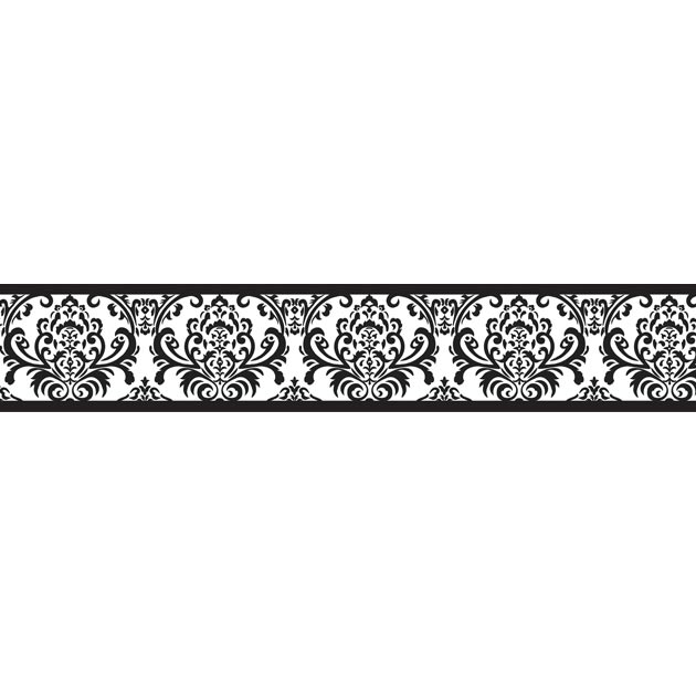 Isabella Black And White Wallpaper Border