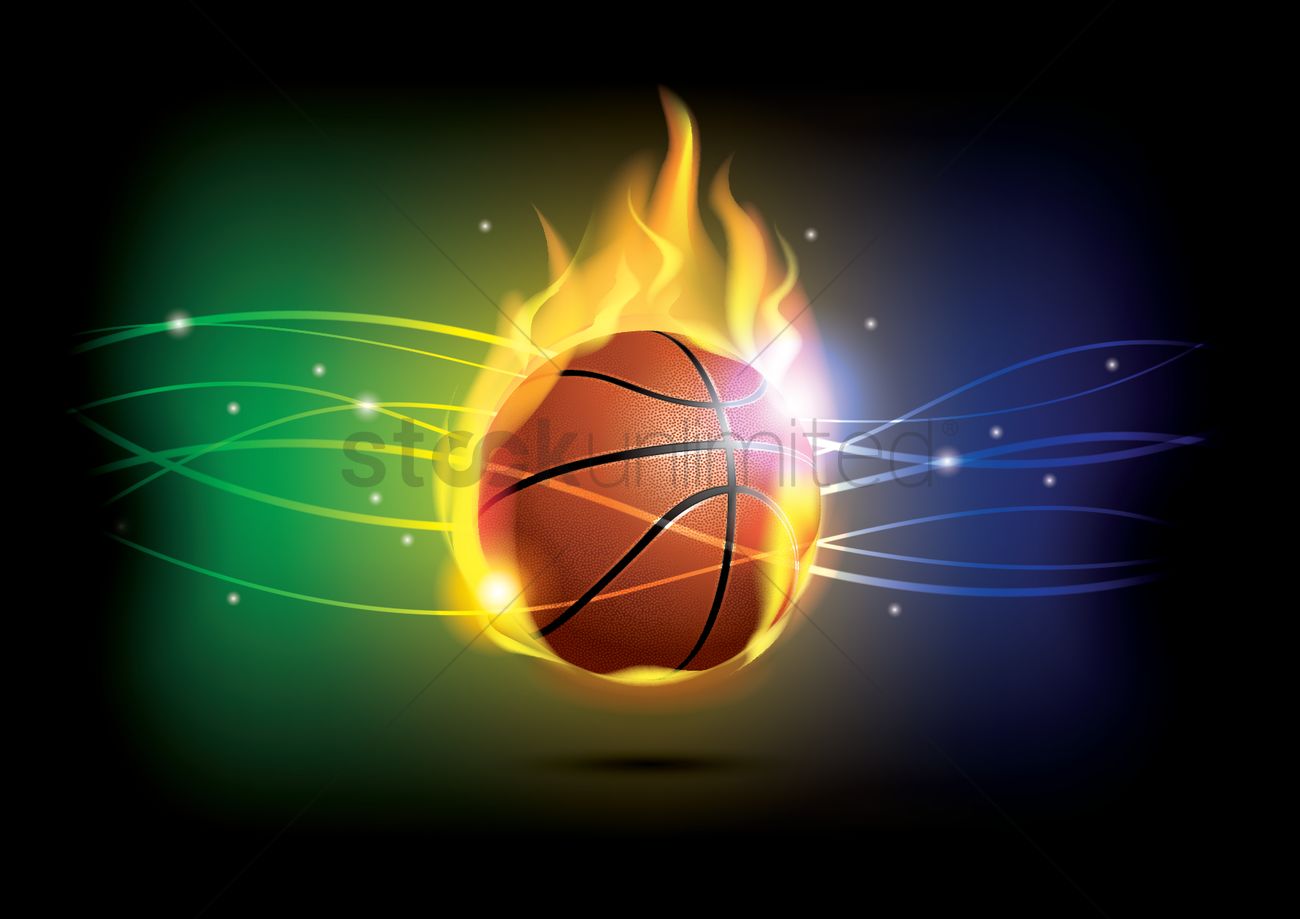 Basketball Theme Wallpaper Vector Image Stockunlimited