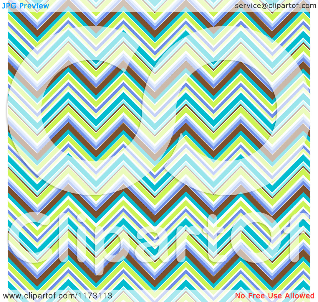 Clipart Of A Purple Green And Blue Chevron Pattern Background