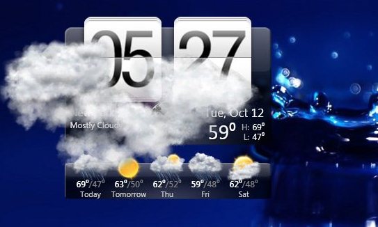 Htc Home Desktop Application To Display Time And Weather