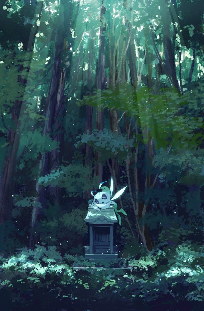 Celebi And The Shrine Fan Art Pokemon Pok Mon