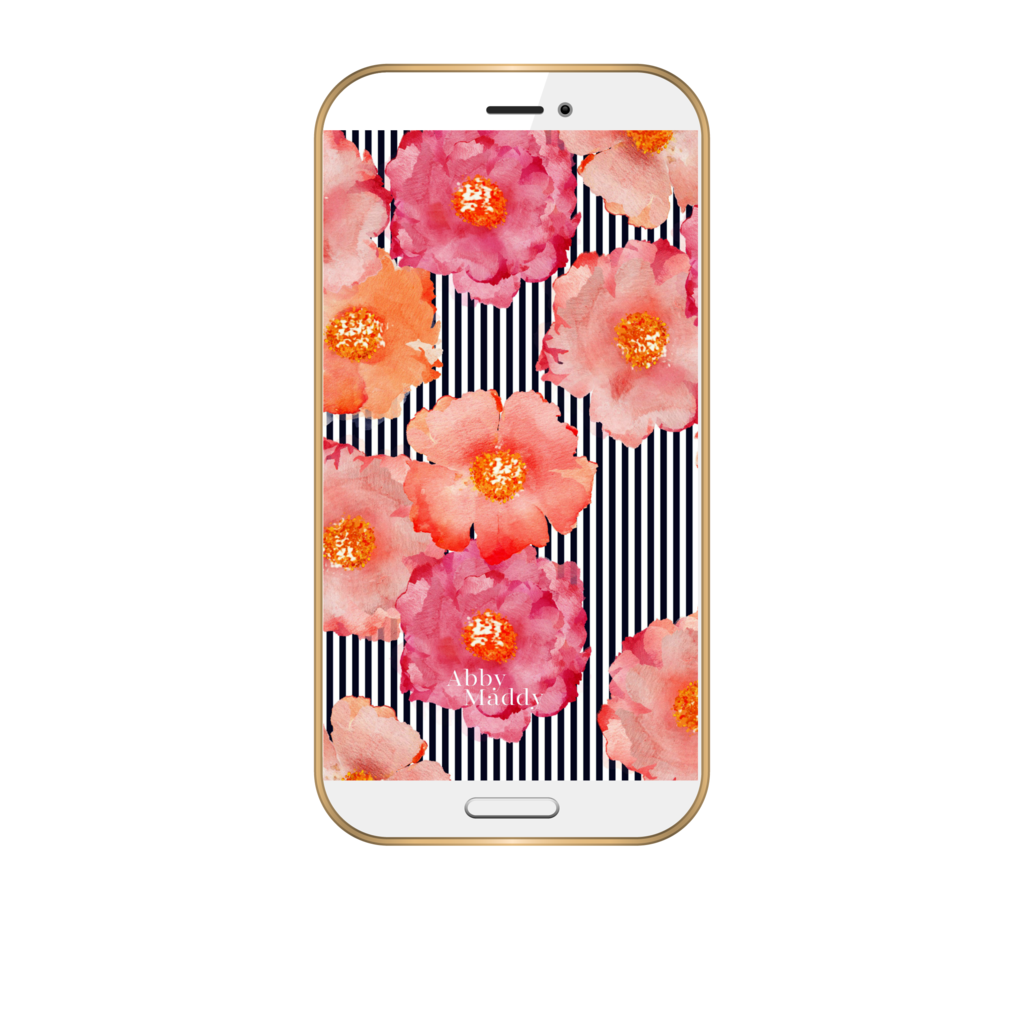 Phone Wallpaper Pink Floral Abby Maddy Pany