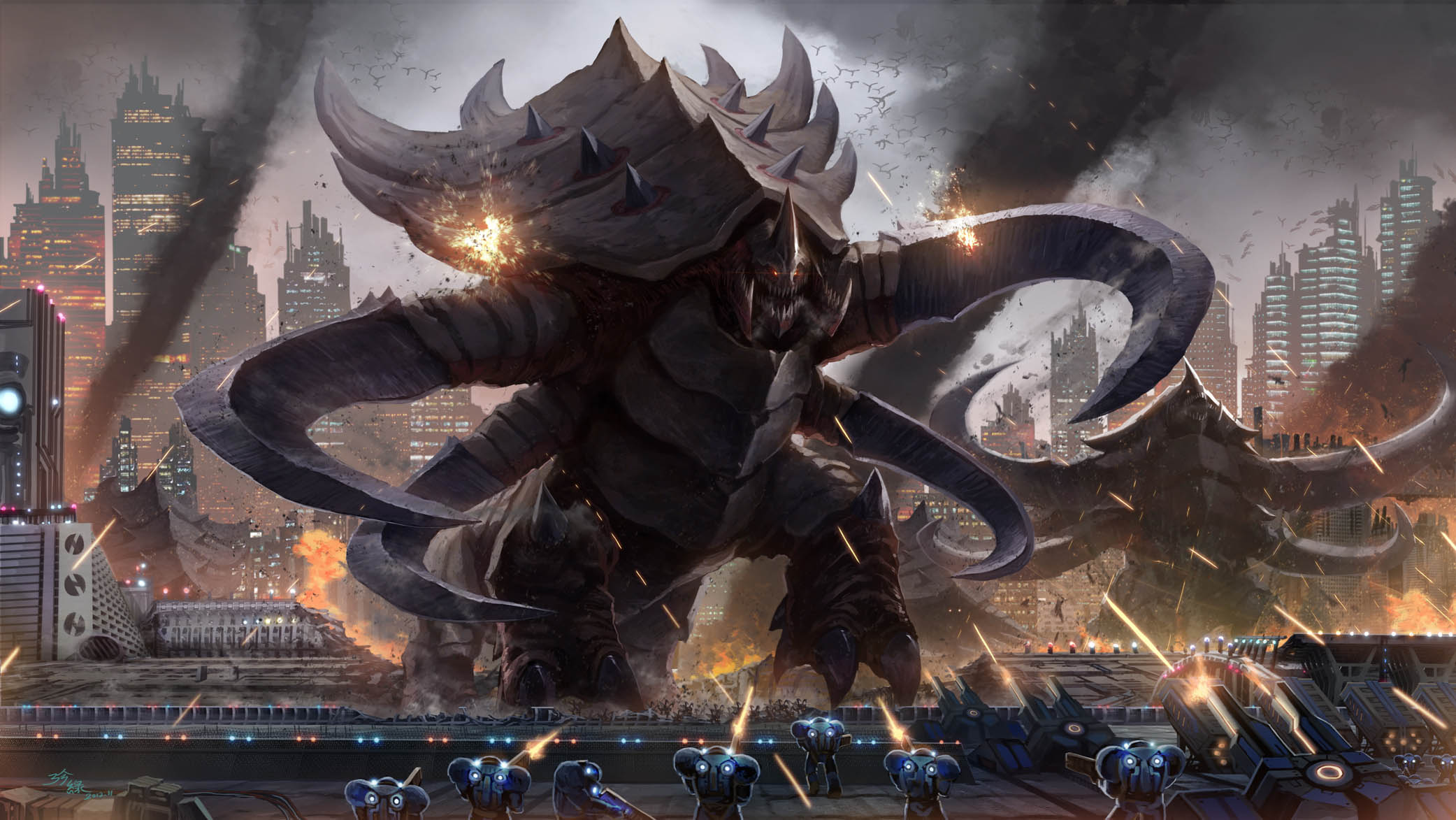 Starcraft Monsters Creatures Battle War Soldiers Warriors Weapons Guns