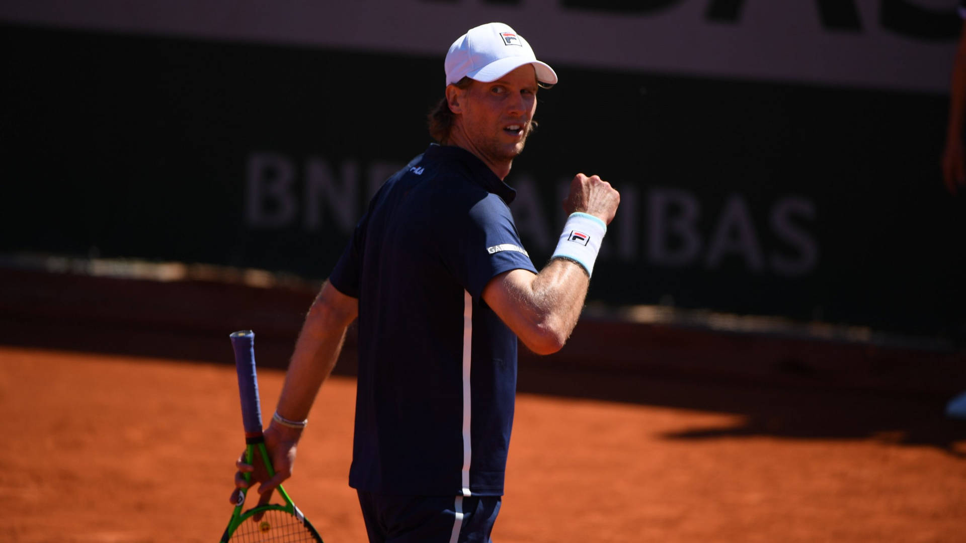 Andreas Seppi Looking Back On The Tennis Court Wallpaper