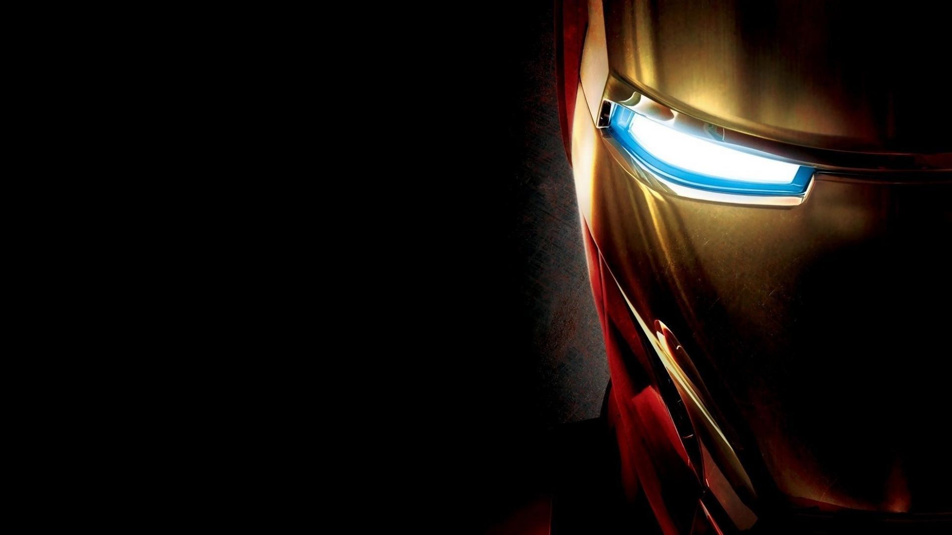 Iron Man Simple Face Full HD Desktop Wallpaper