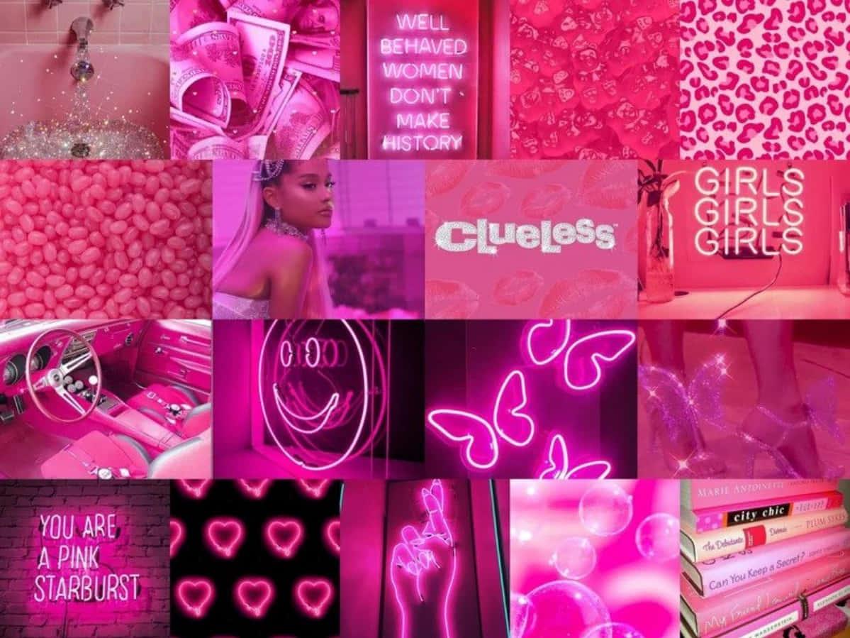Neon Pink Aesthetic Pictures Wallpaper