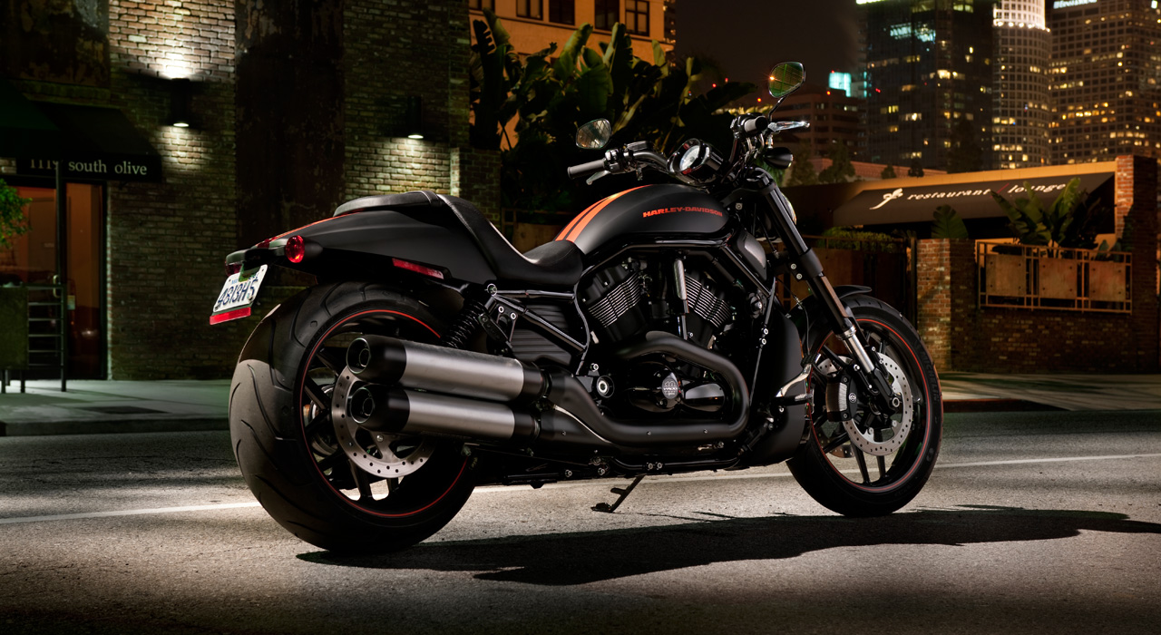 Harley Davidson Night Road Wallpaper HD Quality