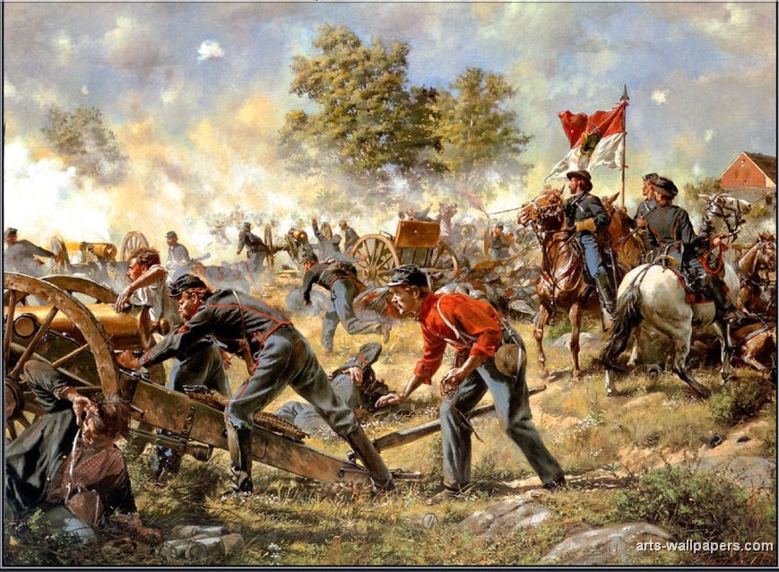 American Civil War Wallpaper Paintings