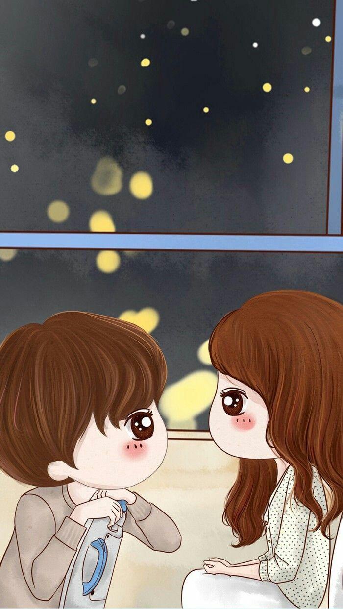 Cute Love Couple Phone Wallpaper