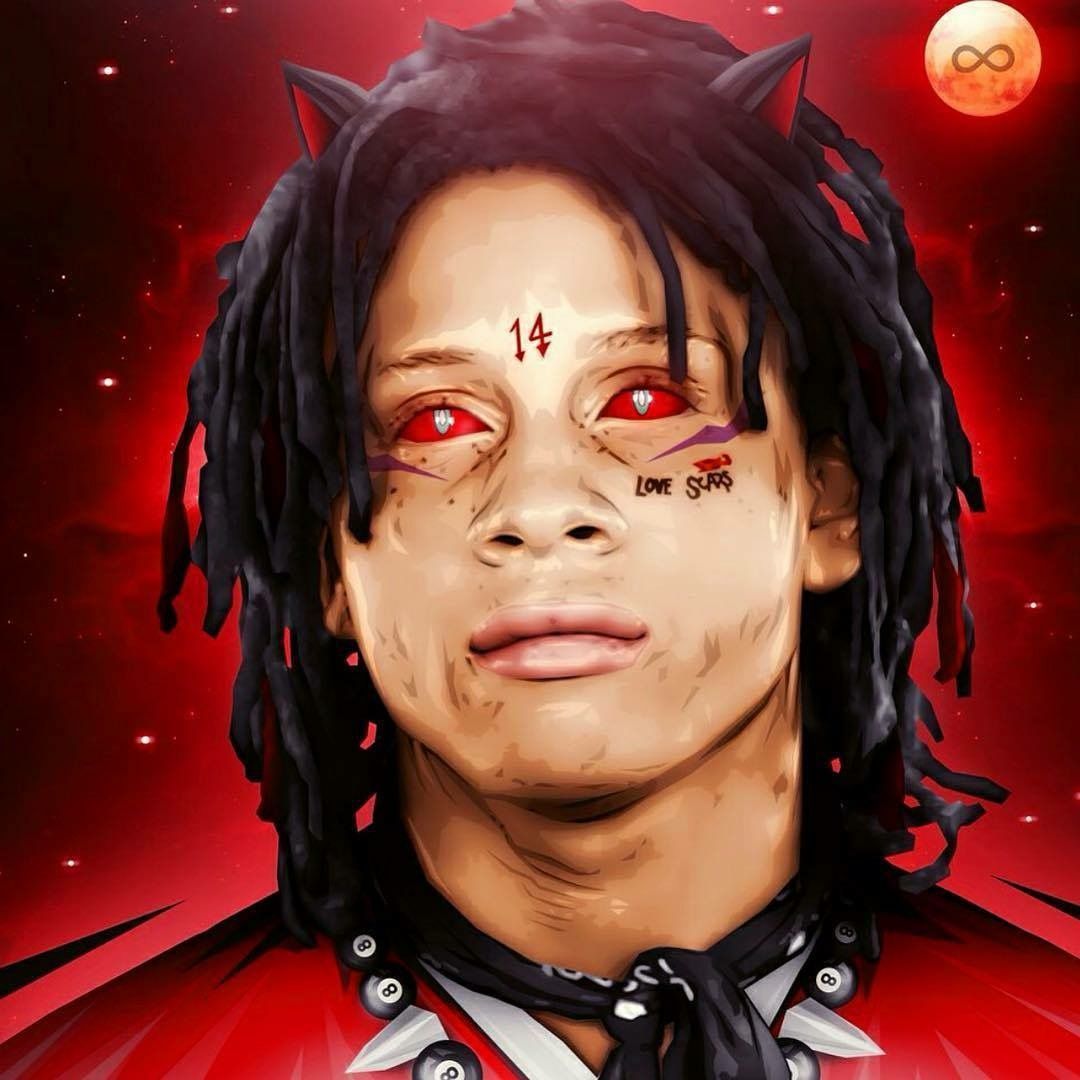 Cool Trippie Red Wallpaper On