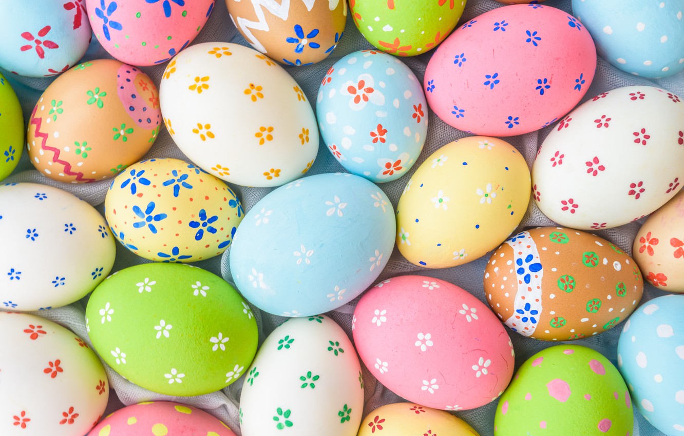 Wallpaper Eggs Easter Spring Decoration Pastel
