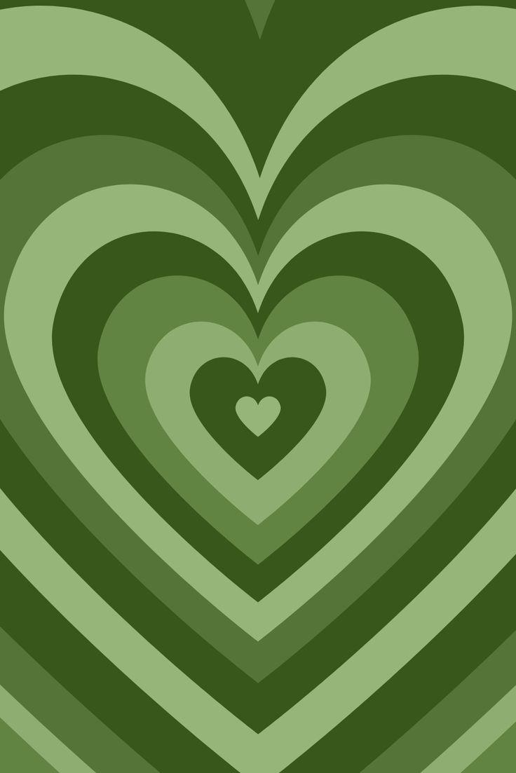 green hearts Dark green wallpaper Iphone wallpaper green Hart