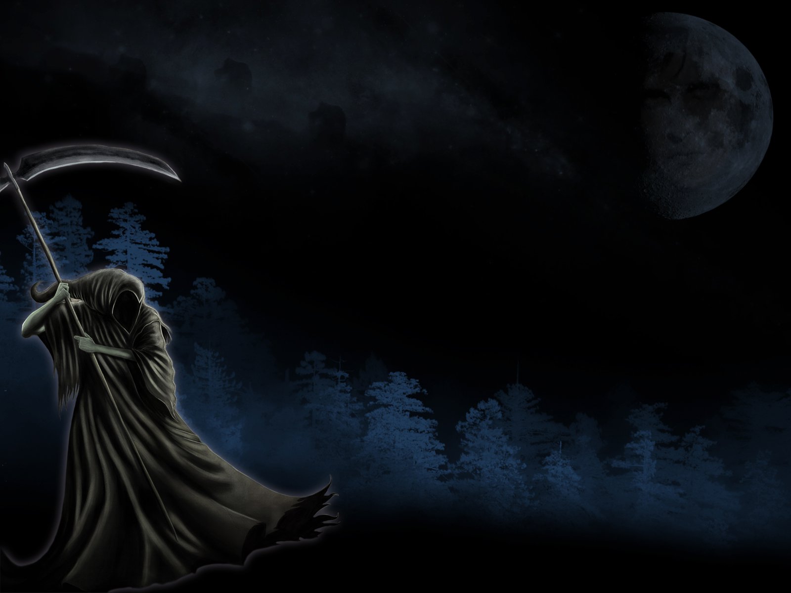 Dark Horror Grim Reaper Death Art Wallpaper