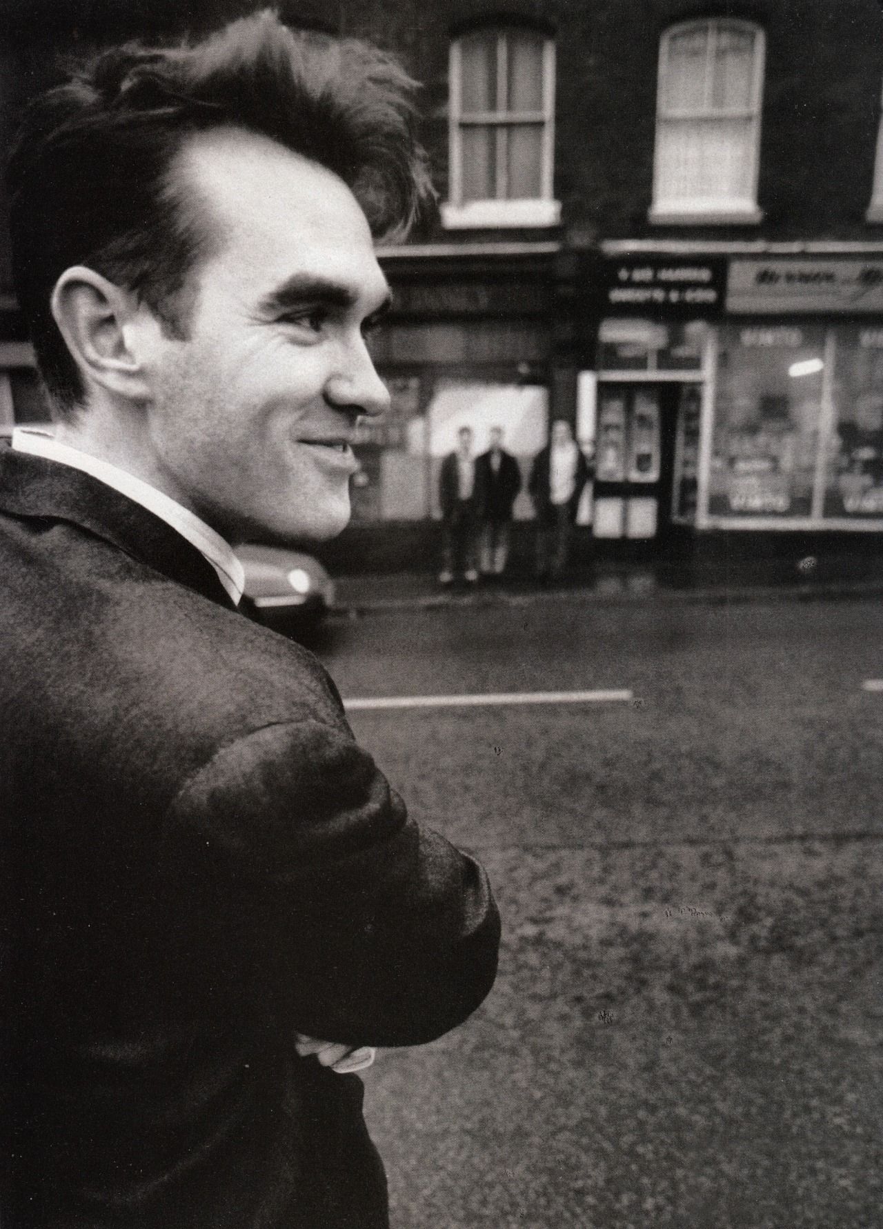 Morrissey And In The Background Johnny Marr Andy Rourke Mike