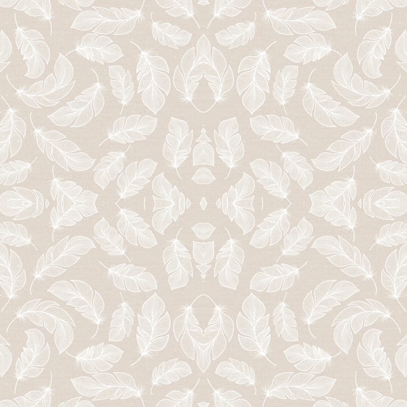 Falling Feathers Linen And White Wallpaper Vo