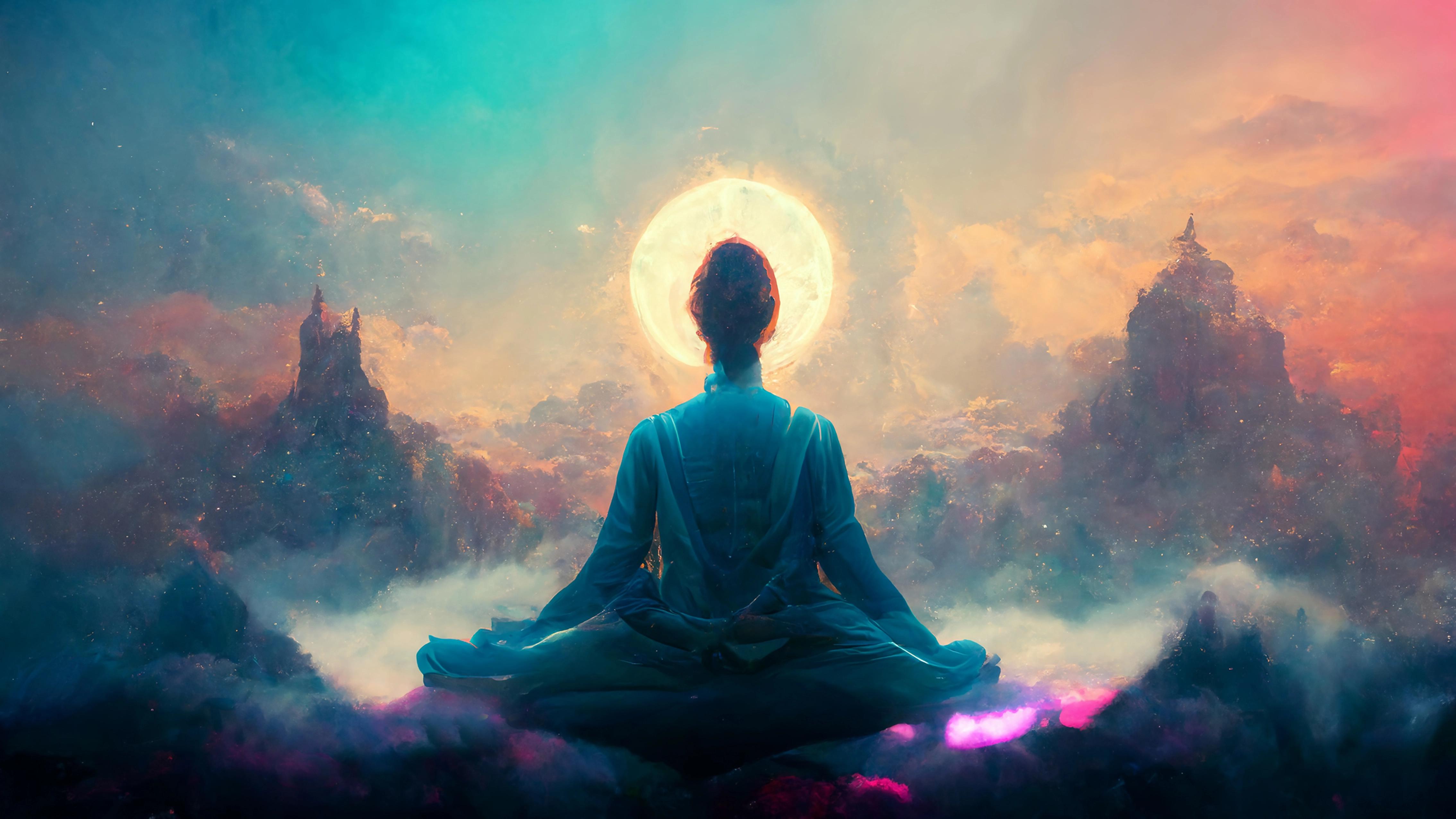 Meditation Is The Secret Of All Growth In Spiritual Life And Knowledge Wallpaper