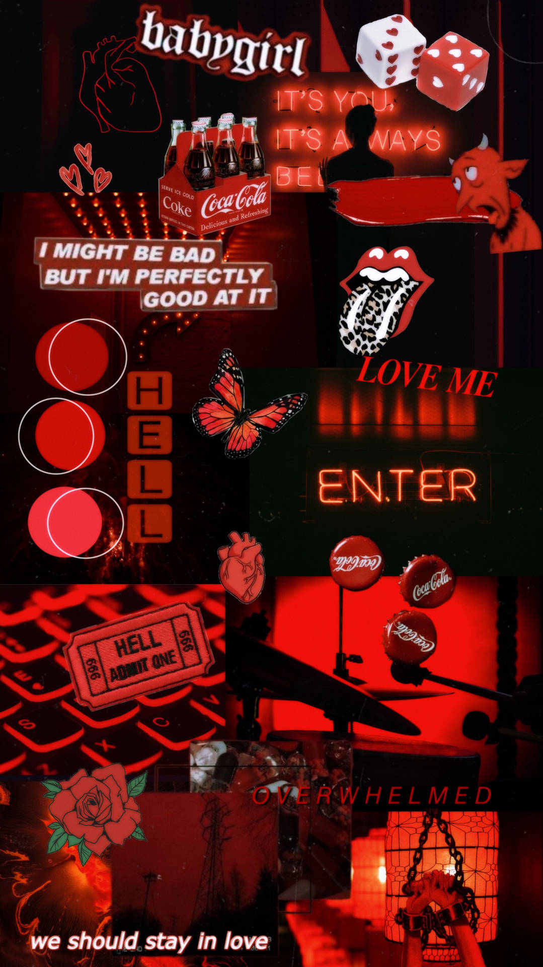 Baddie Aesthetic Compilation Red Theme Wallpaper