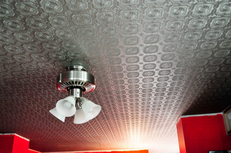 Wow Faux Tin Tile Ceiling Reveal For The Home
