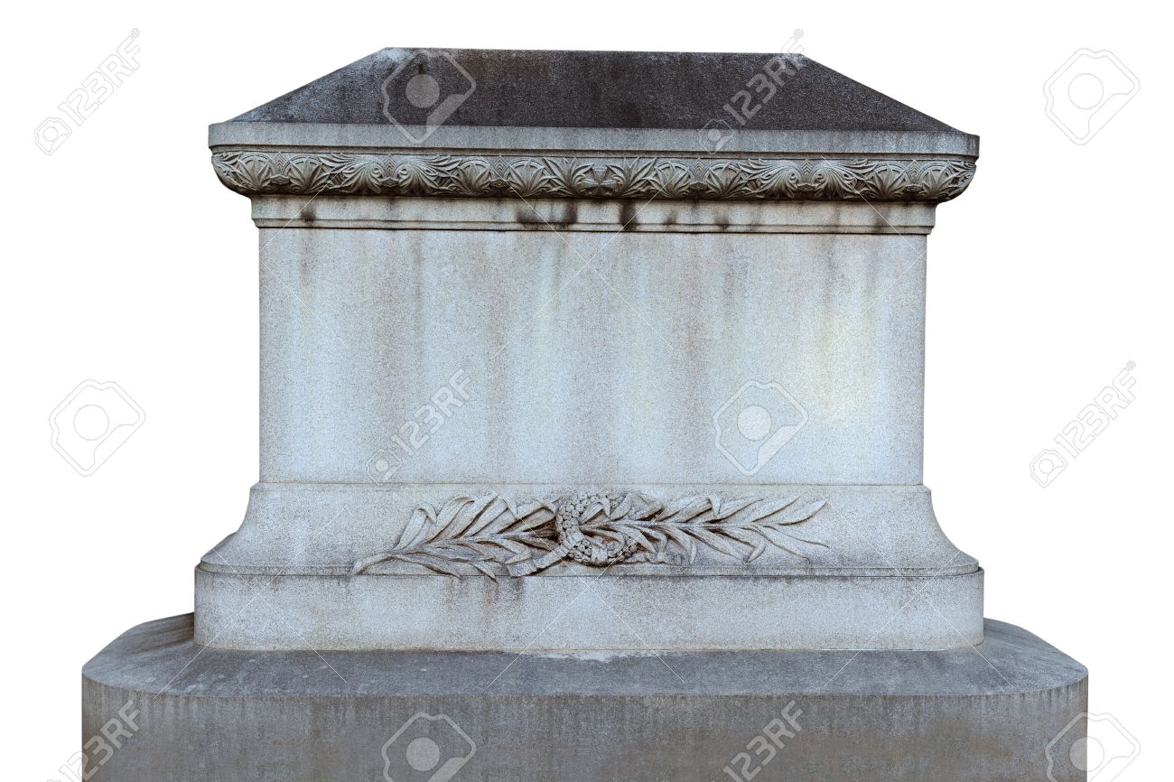 Tombstone Isolated Over White Background Stock Photo Picture And
